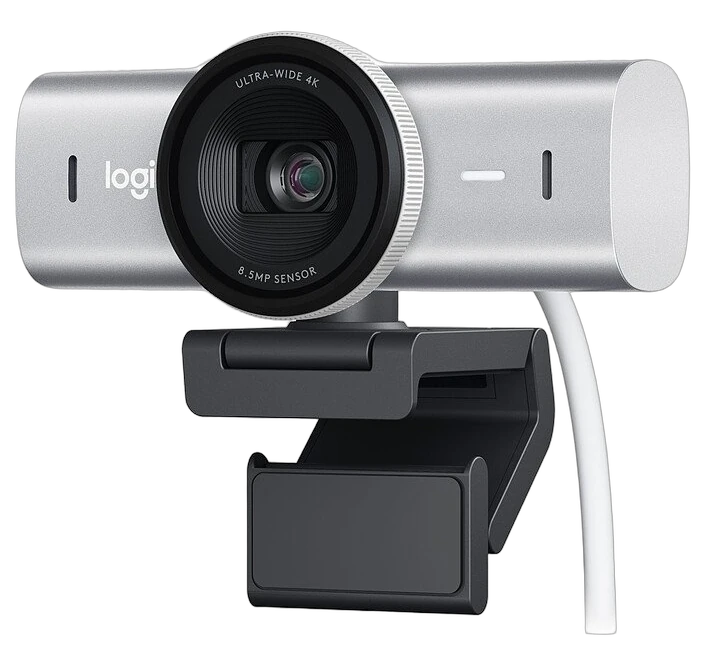 LOGITECH MX BRIO PALE GREY | 4K ULTRA HD | USB Webcam | Brand New
