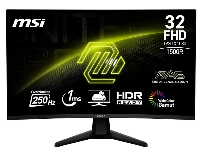 MSI MAG 32C6X | 32′′ Curved | FHD | 250Hz | 1ms