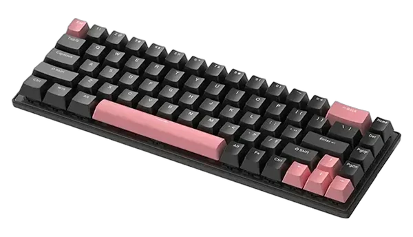 NOVA K68 (Noir/Rose) NK68 – Clavier Mécanique Gamer Compact