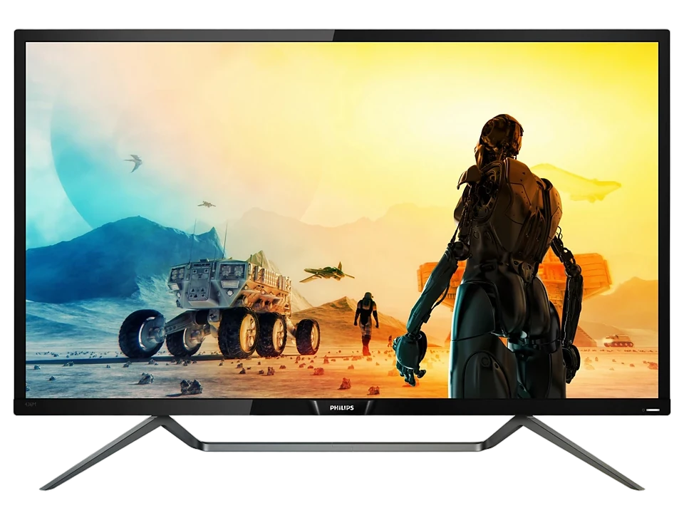 Philips Momentum 436M6VBPAB 43′′ – 4K UHD Monitor – HDR1000, Quantum Dot, Ambiglow